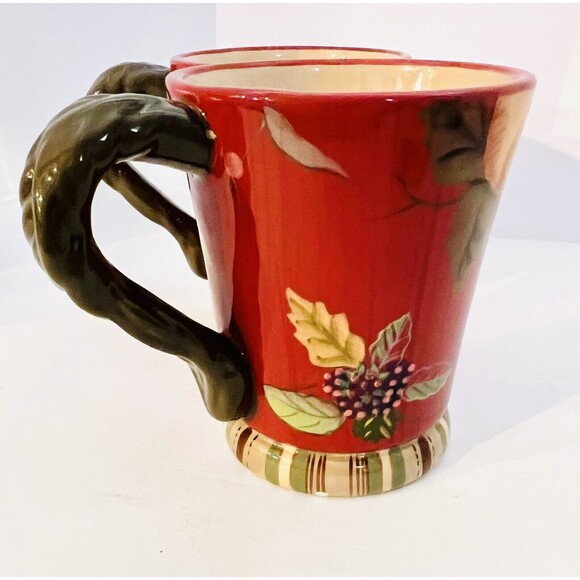 2 Retired Tracy Porter Octavia Hill Garden Coffee Latte Mugs-Fruit Flowers: - Picture 2 of 11